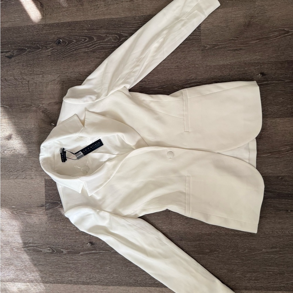 Alice + Olivia Cream Blazer